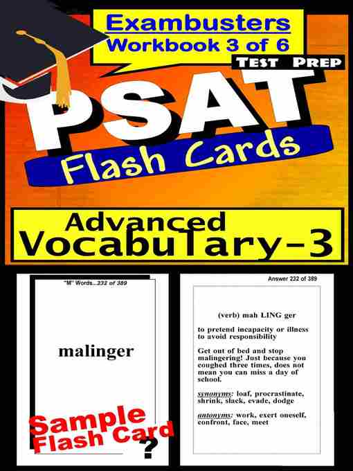 Title details for PSAT Test Advanced Vocabulary 3—Exambusters Flashcards—-Workbook 3 of 6 by PSAT Exambusters - Available